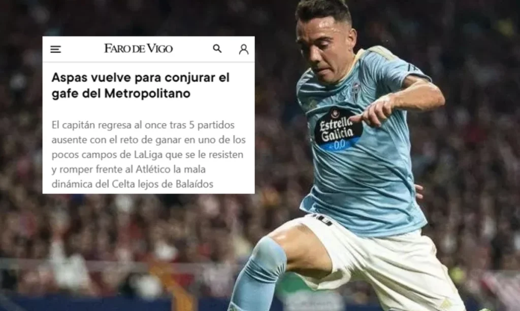 Aspas se prepara para brillar en el Metropolitano: ¿será el héroe de la jornada?
