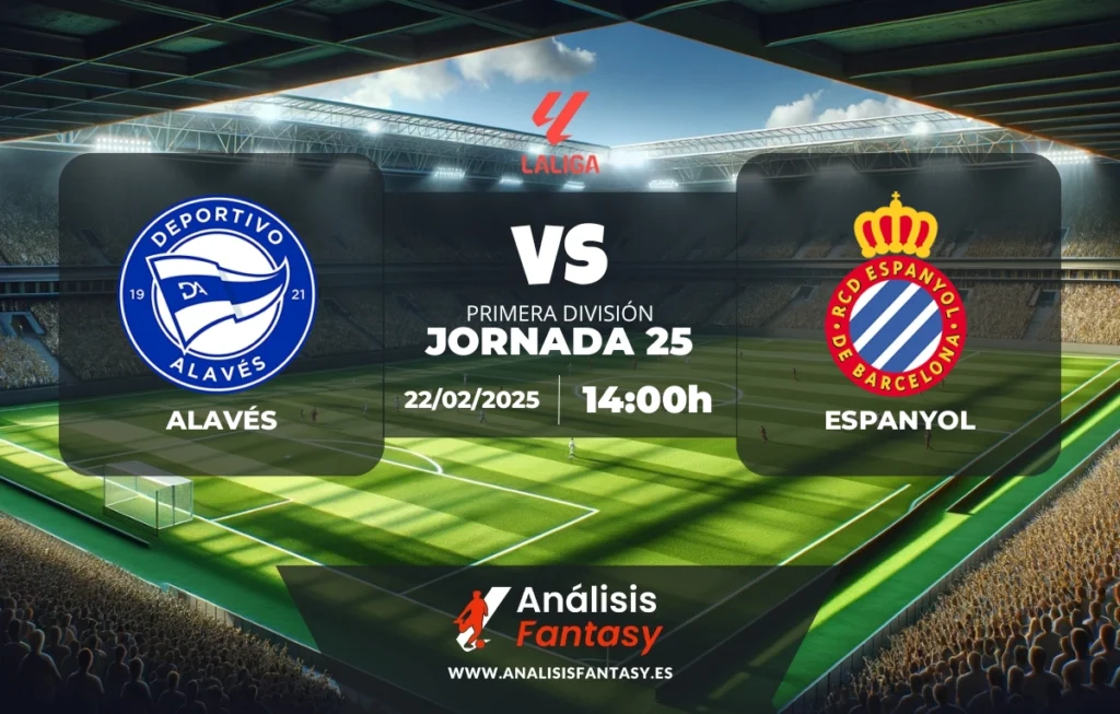 Posible alineación Alavés - Espanyol - Jornada 25 de LaLiga (22/02/2025)
