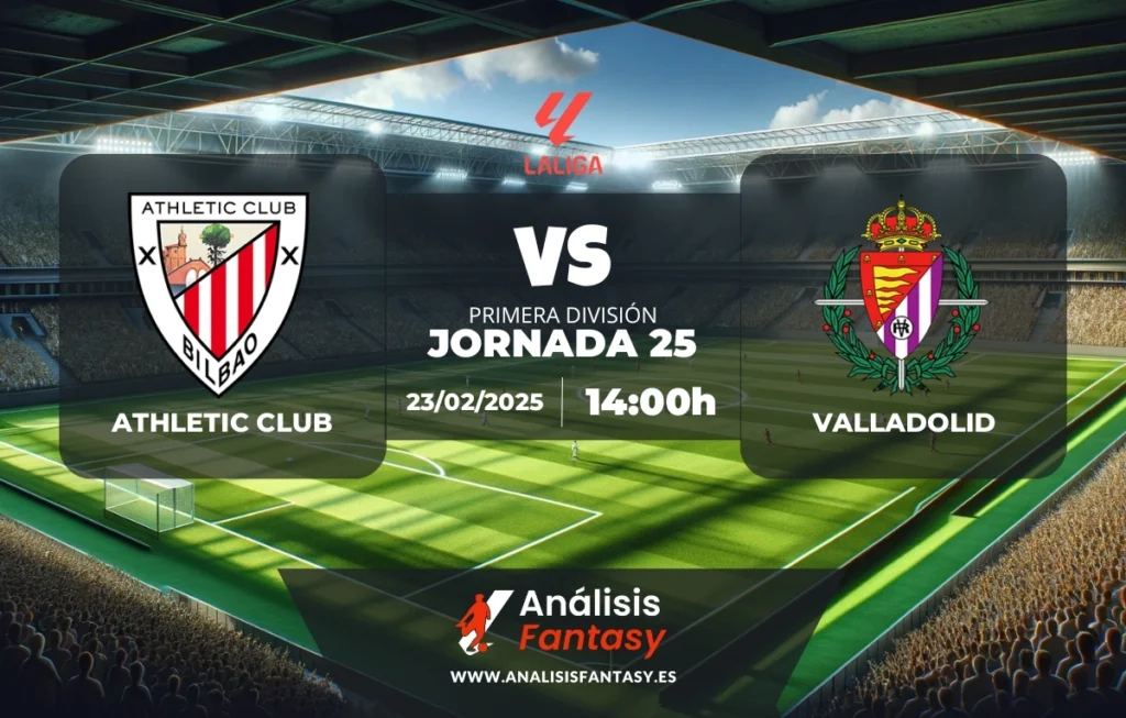 Posible alineación Athletic Club - Valladolid - Jornada 25 de LaLiga (23/02/2025)