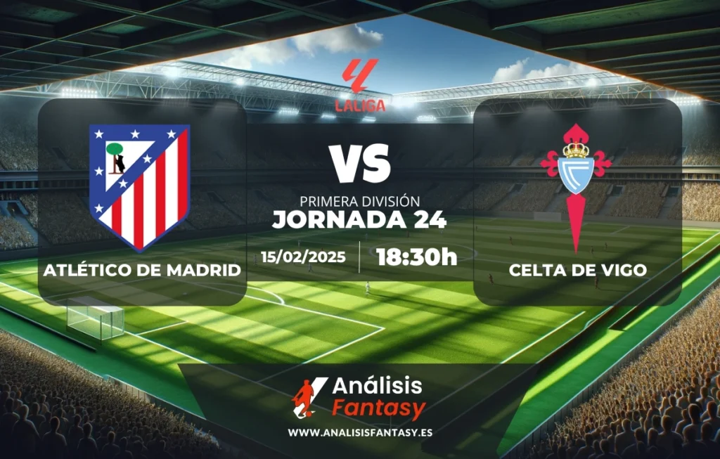 Posible alineación Atlético de Madrid - Celta de Vigo - Jornada 24 de LaLiga (15/02/2025)
