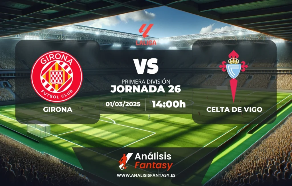 Posible alineación Girona - Celta de Vigo - Jornada 26 de LaLiga (01/03/2025)