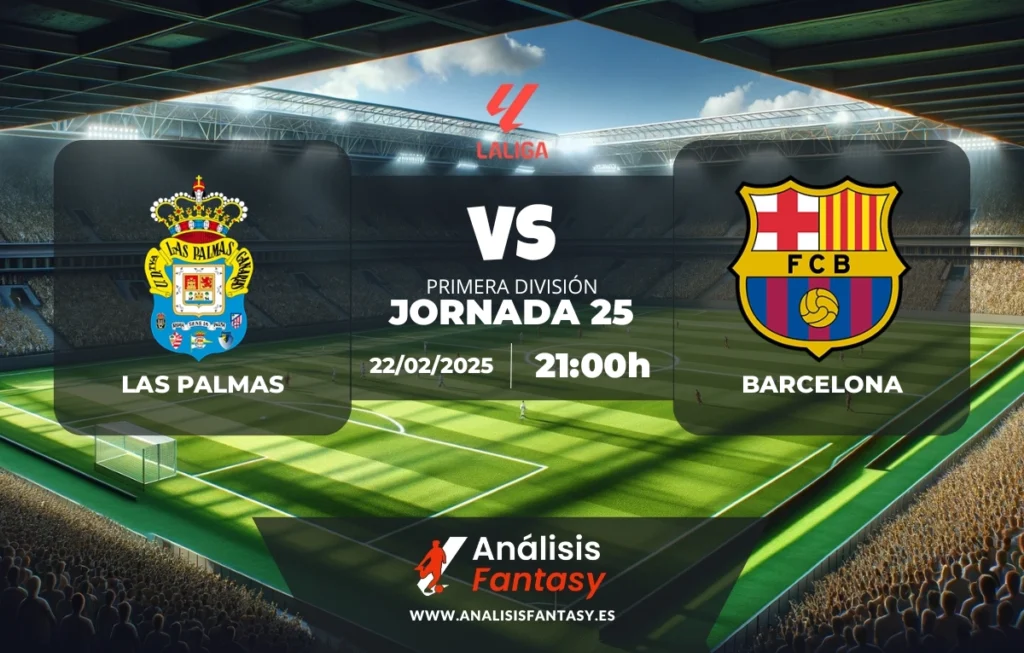 Posible alineación Las Palmas - Barcelona - Jornada 25 de LaLiga (22/02/2025)