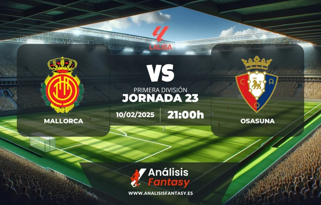 Posible alineación Mallorca - Osasuna - Jornada 23 de LaLiga (10/02/2025)