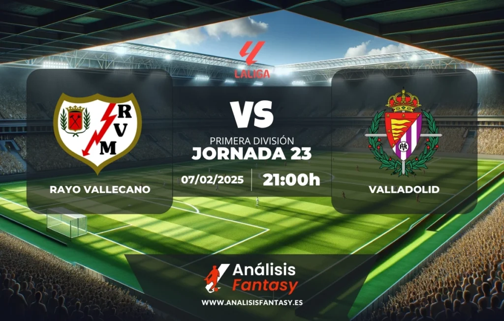 Posible alineación Rayo Vallecano - Valladolid - Jornada 23 de LaLiga (07/02/2025)