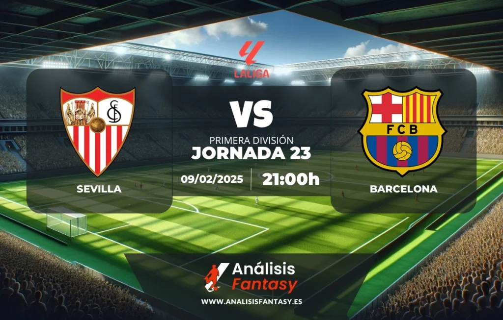 Posible alineación Sevilla - Barcelona - Jornada 23 de LaLiga (09/02/2025)