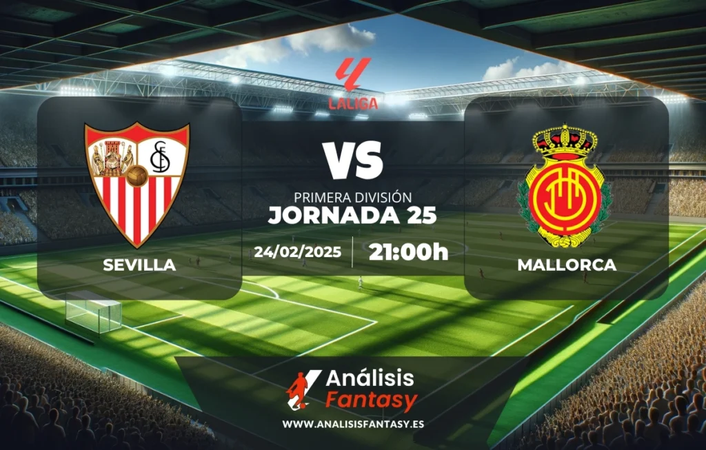 Posible alineación Sevilla - Mallorca - Jornada 25 de LaLiga (24/02/2025)