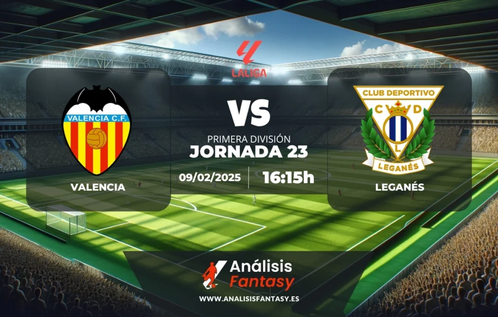 Posible alineación Valencia - Leganés - Jornada 23 de LaLiga (09/02/2025)