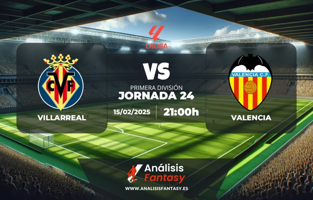 Posible alineación Villarreal - Valencia - Jornada 24 de LaLiga (15/02/2025)