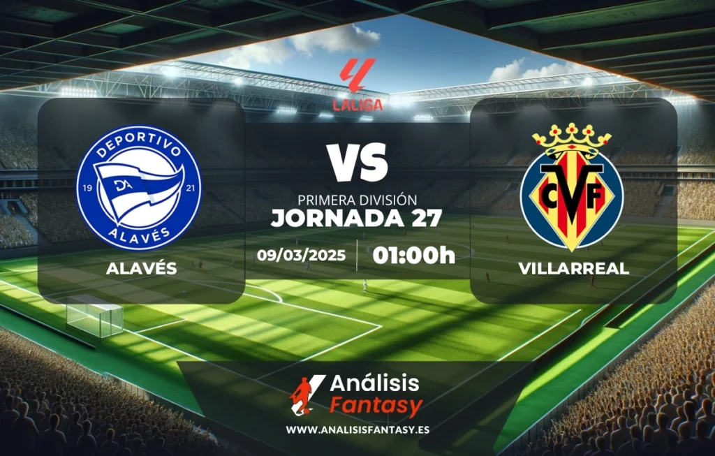 Posible alineación Alavés - Villarreal - Jornada 27 de LaLiga (09/03/2025)