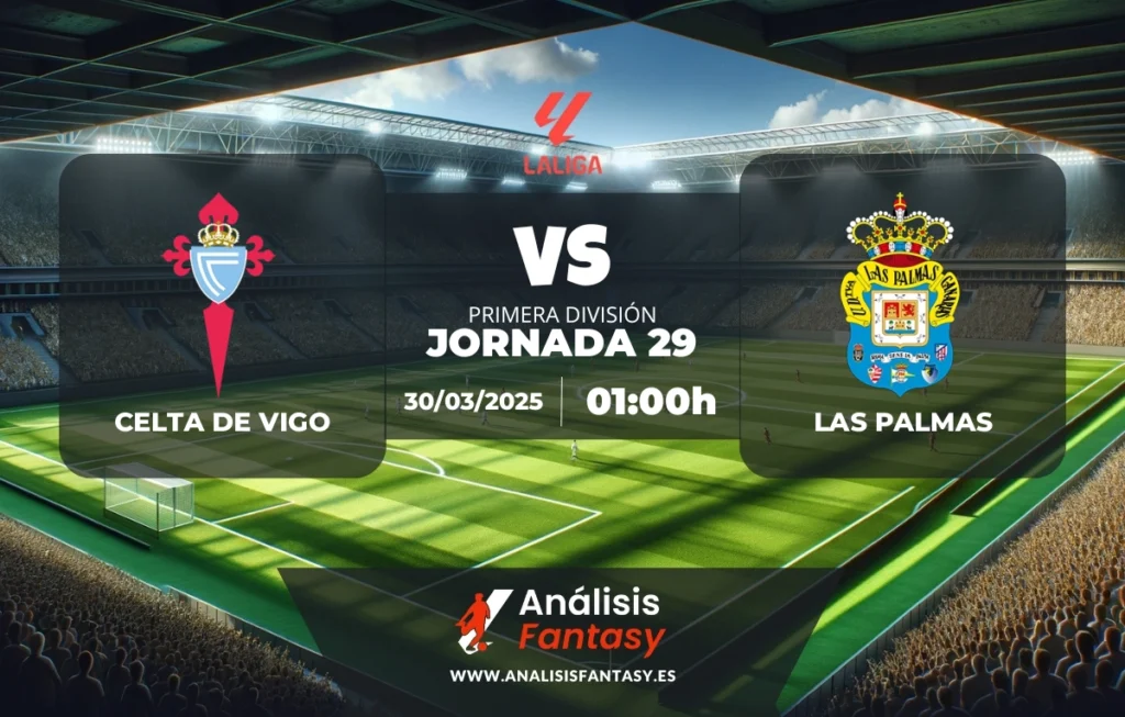 Posible alineación Celta de Vigo - Las Palmas - Jornada 29 de LaLiga (30/03/2025)
