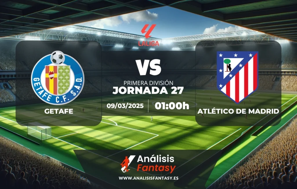 Posible alineación Getafe - Atlético de Madrid - Jornada 27 de LaLiga (09/03/2025)