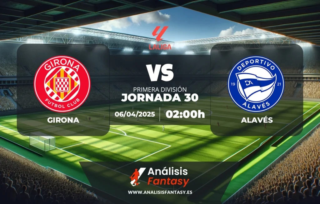 Posible alineación Girona - Alavés - Jornada 30 de LaLiga (06/04/2025)
