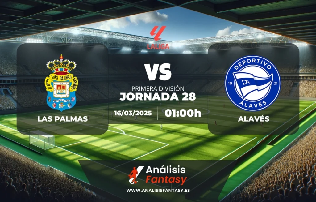 Posible alineación Las Palmas - Alavés - Jornada 28 de LaLiga (16/03/2025)