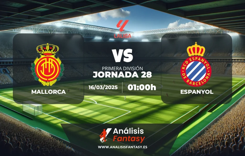 Posible alineación Mallorca - Espanyol - Jornada 28 de LaLiga (16/03/2025)