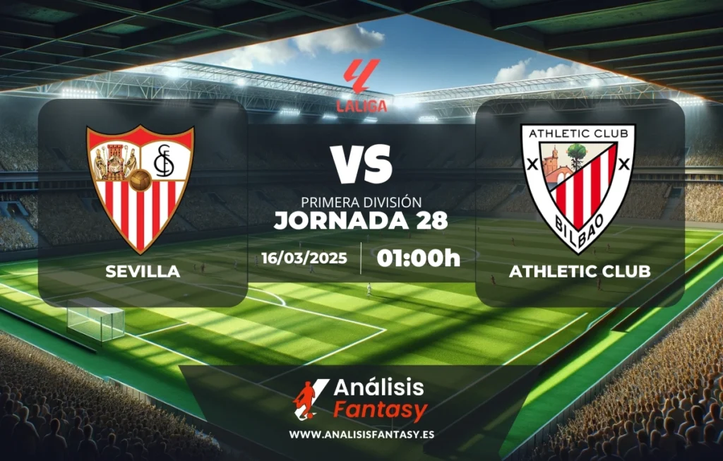 Posible alineación Sevilla - Athletic Club - Jornada 28 de LaLiga (16/03/2025)