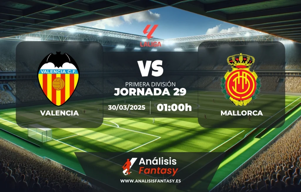 Posible alineación Valencia - Mallorca - Jornada 29 de LaLiga (30/03/2025)