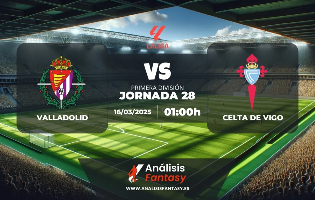 Posible alineación Valladolid - Celta de Vigo - Jornada 28 de LaLiga (16/03/2025)