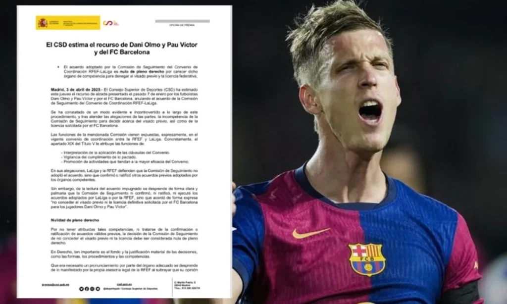 CSD Apoya al Barça: Dani Olmo y Pau Víctor Mantienen su Ficha hasta Final de Temporada