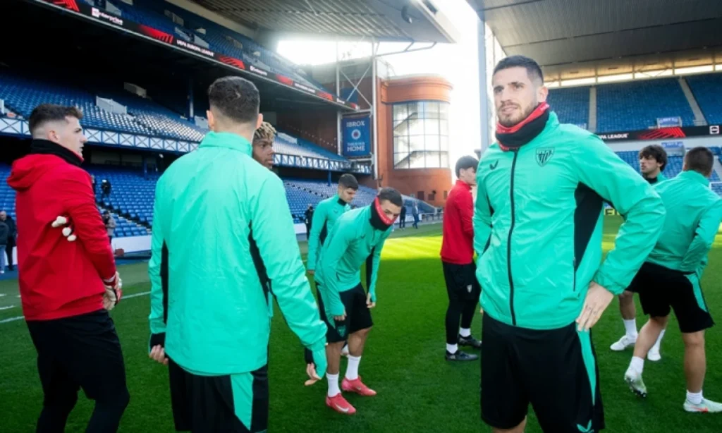 El Athletic entrena en Glasgow con la única ausencia de Yuri